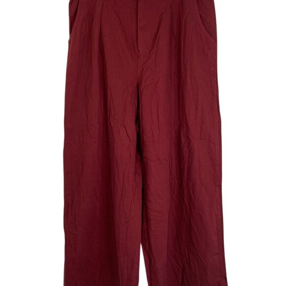 Madewell Womens Burgundy Wide Leg Pants Size 14 - Picture 3 of 13